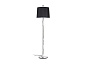 24037-09 MONTREAL CHROME FLOOR LAMP BLACK LAMPSHADE торшер Faro barcelona — фото 1