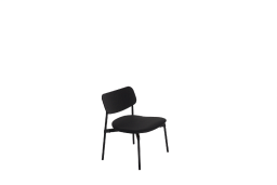 M0820305 La Petite Friture FROMME Кресло с подлокотниками кожаное черное