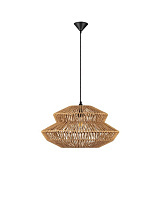 Natural Rope Sandy Black Steel Base & Fabric Cable LED E27 1x12Watt 100-240Volt IP20 Bulb Excluded D:50 H:234 cm