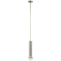 Precision Petite Elongated Pendant полированный никель с белым стеклом