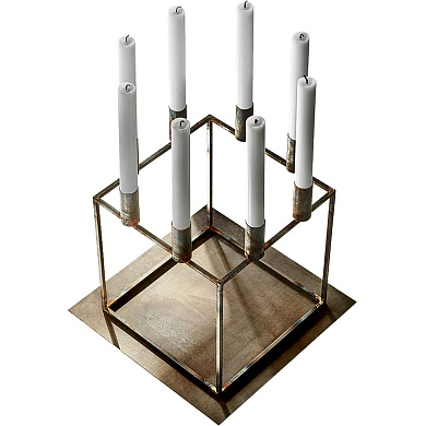 71041-000657 Audo Copenhagen Kubus Подсвечник на 8 свечей, необработанная сталь