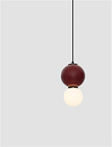 Bordeaux Porcelain & Glossy Opal Glass Matt Black Metal Base LED 4Watt 220-240Volt 240Lm IP20 3000K D:15 H:233 cm