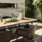 10710 Muuto 7070 Уличный стол 70/70 90x225 см, красное дерево / антрацит — фото 2