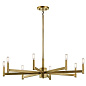 Erzo 8 Light Chandelier Natural Brass люстра 43857NBR Kichler — фото 7