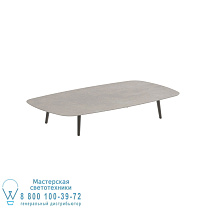 STYLETTO НИЗКИЙ СТОЛ ДЛЯ ГОСТИНОЙ 220x120CM АЛЮМИНИЕВЫЕ НОЖКИ БРОНЗОВАЯ КЕРАМИЧЕСКАЯ СТОЛЕШНИЦА CEMENTO LUMINOSO Royal Botania