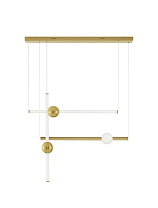 Triac Dimmable Gold Aluminium & Acrylic LED 59 Watt 220-240 Volt 3687Lm 3000K IP20 L: 109 W: 20 H: 200 cm