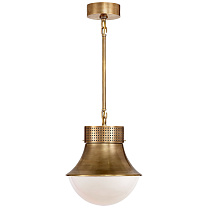 Precision Small Pendant антично-патинированная латунь с белым стеклом