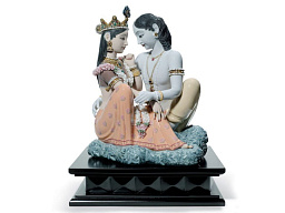 1001962 Lladro The Spirit Of India фарфоровая композиция с множеством фигур в индийском стиле