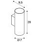 1006443 SLV ASTO TUBE WL cylindrical 2x10W black настенный светильник — фото 24