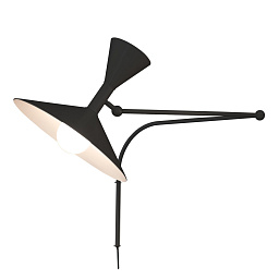 LDM ENN 31 Nemo Lampe de Marseille торшер с дугообразной стойкой и черным абажуром