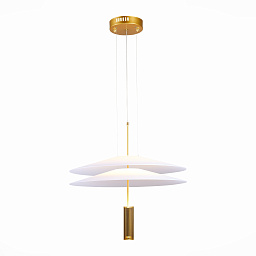 SL6101.203.01 ST-Luce Isola подвесной светильник с горизонтальными дисками и латунной стойкой