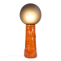 Kokeshi High, дымчато-серое матированное стекло, терракотовое керамическое основание
