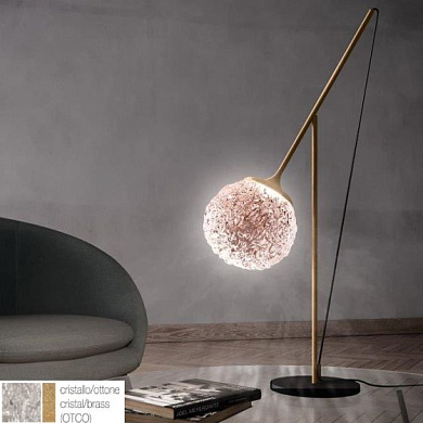 CRISTGLOB-LPOTCO27K Icone Cristalglob LAMPADA TAVOLO 9W 2700K OTTONE- SFERA CRISTALLO Настольная лампа