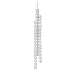 0V03SM3BFP2BD Terzani Abacus подвесной светильник с белыми стеклянными шарами, висящими на золотых тросах