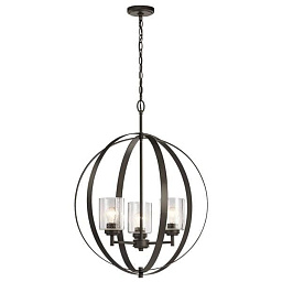 Winslow 3 Light Orb Chandelier Olde Bronze люстра 44034OZ Kichler