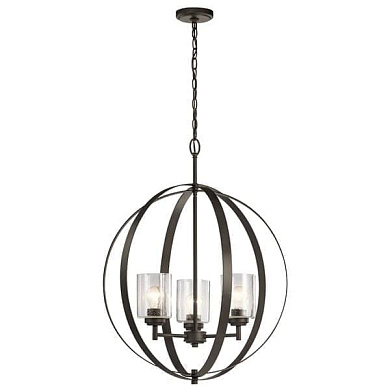 Winslow 3 Light Orb Chandelier Olde Bronze люстра 44034OZ Kichler