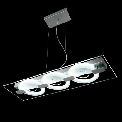 подвесной светильник прямоугольной формы с тройным модулем света