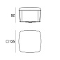 8034 Linea Light Miniwhite Cover Q Double AP PL LED уличный настенный светильник с двойным свечением чёрный — фото 3