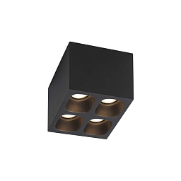 PIRRO SPOT SURFACE 4.1 Jet Black Wever Ducre Pirro накладной потолочный светильник черный