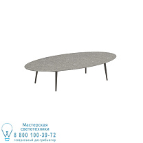 ВЫСОКИЙ СТОЛ STYLETTO LOUNGE 250X130CM, АЛЮМИНИЕВЫЕ НОЖКИ, БРОНЗОВАЯ КЕРАМИЧЕСКАЯ СТОЛЕШНИЦА CEPPO DOLOMITICA Royal Botania