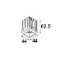 14134146 Modular Qbini Встраиваемый светодиодный светильник GE с теплым тусклым светом и квадратной формой — фото 3