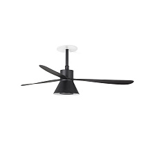 AMELIA RECESSED Black/black fan Wall Control white CCT