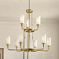 Vetivene 9 Light Chandelier Natural Brass люстра 52452NBR Kichler — фото 5