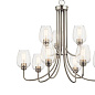 Valserrano 9 Light Chandelier Clear Seeded Glass Brushed Nickel люстра 44378NICS Kichler — фото 2