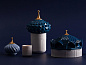 01040158 Lladro 1001 Lights декоративная свеча в фарфоровом подсвечнике с рельефной поверхностью — фото 2