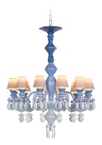 Люстра Belle de Nuit Lladro, 12 ламп, синяя