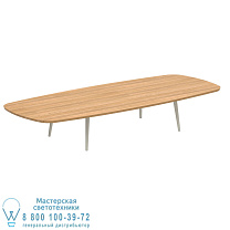 ВЫСОКИЙ СТОЛ STYLETTO LOUNGE 300X120CM АЛЮМИНИЕВЫЕ НОЖКИ ГРИБ ТИКОВЫЙ СТОЛ Royal Botania