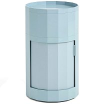 Facet Cabinet 101 Ø38×66 см, переработанный ABS, глянцевый, туманно-голубой / ножки и колеса