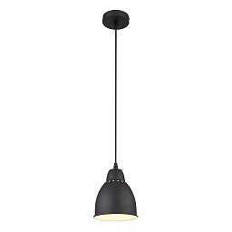 A2054SP-1BK Arte Lamp BRACCIO подвесной светильник с металлическим куполом черного цвета