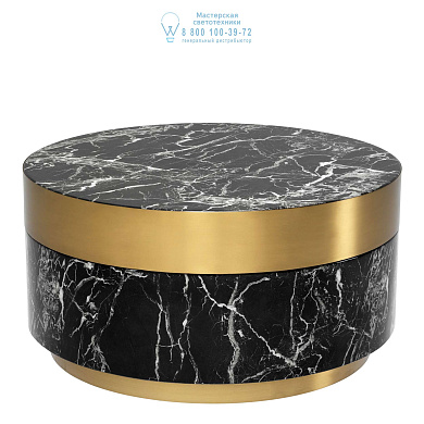 112251 Coffee Table Caron faux black marble brass finish Eichholtz