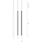 TB80T153 Lumen Center Tøbtwist 80 SP люстра с трубчатым рассеивателем латунь полированная — фото 3