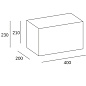 PAN-183-14 Leds C4 Shade Rectangular 400x230x200mm — фото 1