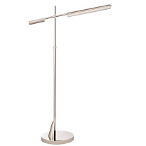 Daley Adjustable Floor Lamp полированный никель с прозрачным акрилом