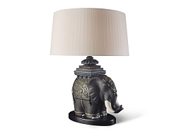 01023088 Lladro Siamese Elephant настольная лампа с фарфоровым основанием в виде слона