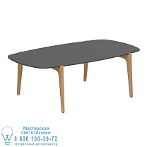 СТОЛИК TEA TIME 120X65CM H40 CERAMIC BLACK Royal Botania