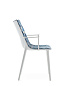 05918BI Kartell Her Highest Highness Ткань для обивки стула HHH, белый/чернильный — фото 1
