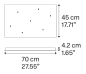 R05L07 1000 Lodes RECTANGULAR CANOPY 07 LIGHTS FOR CLUSTERS 70X45CM MATT WHITE Основание подвесного светильника белый — фото 1