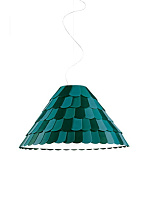 подвесной светильник зелёный с глянцевым покрытием