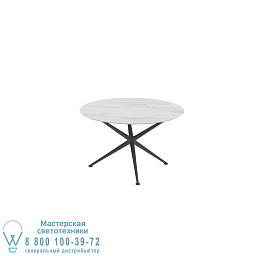 Exes table 120cm round coated aluminium & ceram or teak top Royal Botania Exes уличный стол
