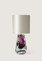 Aubergine shown with 12 Top Hat in Dove Satin with Cream Card lining