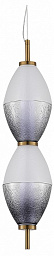 SL6130.403.15 ST-Luce Ice подвесной светильник с двойным каплевидным плафоном из металлизированного стекла