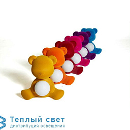 25002DB-FL Qeeboo Teddy girl ночник в виде медвежонка с мягким разноцветным свечением