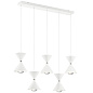 Kordan 41.75 inches 5 LED Light Linear Pendant Cluster Matte White люстра 84113MWH Kichler — фото 1