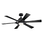52" Gentry Lite Fan Distressed Black люстра-вентилятор 300241DBK Kichler — фото 6