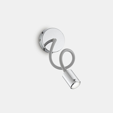 настенный спот с хромированным корпусом и изогнутым держателем