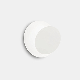 238975 Ideal lux Tick настенный светильник с округлым белым корпусом и рассеянным свечением